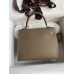 Hermes Kelly Sellier 25 Handmade Bag In Taupe Epsom Calfskin