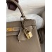 Hermes Kelly Sellier 25 Handmade Bag In Taupe Epsom Calfskin