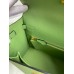 Hermes Kelly Sellier 25 Handmade Bag In Vert Criquet Epsom Calfskin