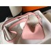 Hermes Lindy Mini Bag In Pink Clemence Leather GHW