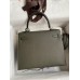 Hermes Kelly Sellier 25 Handmade Bag In Vert De Gris Epsom Calfskin