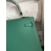 Hermes Kelly Sellier 25 Handmade Bag In Malachite Epsom Calfskin