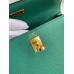 Hermes Kelly Sellier 25 Handmade Bag In Malachite Epsom Calfskin