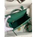 Hermes Kelly Sellier 25 Handmade Bag In Malachite Epsom Calfskin