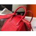 Hermes Lindy Mini Bag In Red Clemence Leather GHW