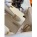 Hermes Kelly Sellier 25 Bicolor Bag in Craie and Trench Epsom Calfskin