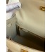 Hermes Kelly Sellier 25 Bicolor Bag in Craie and Trench Epsom Calfskin