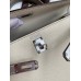 Hermes Kelly Sellier 25 Bicolor Bag in Craie and Gris Asphalt Epsom Calfskin
