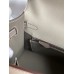 Hermes Kelly Sellier 25 Bicolor Bag in Craie and Gris Asphalt Epsom Calfskin