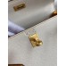 Hermes Kelly Sellier 25 Bicolor Bag in Craie and Yellow Epsom Calfskin
