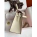 Hermes Kelly Sellier 25 Bicolor Bag in Rose Sakura and Craie Epsom Calfskin