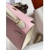 Hermes Kelly Sellier 25 Bicolor Bag in Rose Sakura and Craie Epsom Calfskin