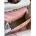 Hermes Kelly Sellier 25 Bicolor Bag in Rose Sakura and Craie Epsom Calfskin