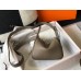 Hermes Lindy Mini Bag In Taupe Clemence Leather GHW