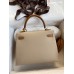 Hermes Kelly Sellier 25 Bicolor Bag in Trench and Gold Epsom Calfskin