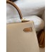 Hermes Kelly Sellier 25 Bicolor Bag in Trench and Gold Epsom Calfskin