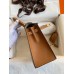 Hermes Kelly Sellier 25 Bicolor Bag in Trench and Gold Epsom Calfskin