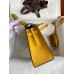 Hermes Kelly Sellier 25 Bicolor Bag in Trench and Yellow Epsom Calfskin