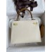 Hermes Kelly Sellier 25 Tricolor Bag in Craie/Sesame/Yellow Epsom Calfskin