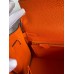 Hermes Kelly Retourne 25 Handmade Bag In Orange Clemence Leather