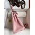 Hermes Kelly Retourne 25 Handmade Bag In Rose Sakura Clemence Leather