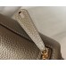 Hermes Lindy Mini Bag In Tourterelle Clemence Leather GHW