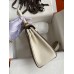 Hermes Kelly Retourne 25 Bicolor Bag in Taupe and Craie Clemence Calfskin