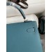 Hermes Kelly Sellier 25 Handmade Bag In Blue Jean Epsom Calfskin