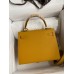 Hermes Kelly Sellier 25 Handmade Bag In Jaune Ambre Epsom Calfskin