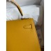 Hermes Kelly Sellier 25 Handmade Bag In Jaune Ambre Epsom Calfskin