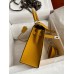 Hermes Kelly Sellier 25 Handmade Bag In Jaune Ambre Epsom Calfskin