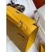 Hermes Kelly Sellier 25 Handmade Bag In Jaune Ambre Epsom Calfskin