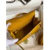 Hermes Kelly Sellier 25 Handmade Bag In Jaune Ambre Epsom Calfskin