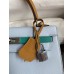 Hermes Kelly Sellier 25 Tricolor Bag in Blue/Green/SesameEpsom Calfskin