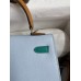 Hermes Kelly Sellier 25 Tricolor Bag in Blue/Green/SesameEpsom Calfskin