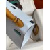 Hermes Kelly Sellier 25 Tricolor Bag in Blue/Green/SesameEpsom Calfskin