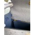 Hermes Kelly Sellier 25 Bicolor Bag in Gris Agate and Blue Ostrich Leather