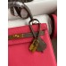 Hermes Kelly Sellier 25 Bicolor Bag in Rose Extremea nd Taupe Epsom Calfskin