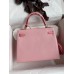 Hermes Kelly Sellier 25 Bicolor Bag in Rose Confetti and Lipstick Mysore Goatskin