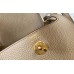 Hermes Lindy Mini Bag In Trench Clemence Leather GHW