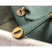 Hermes Lindy Mini Bag In Vert Amande Clemence Leather GHW