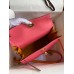 Hermes Kelly Sellier 28 Bicolor Bag in Rose Lipstick and Yellow Epsom Calfskin
