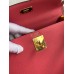 Hermes Kelly Sellier 28 Bicolor Bag in Rose Lipstick and Yellow Epsom Calfskin