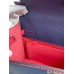 Hermes Kelly Sellier 28 Bicolor Bag in Blue Saphir and Rose Lipstick Epsom Calfskin