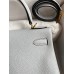 Hermes Kelly Retourne 28 Handmade Bag In Blue Glacier Clemence Leather