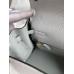 Hermes Kelly Retourne 28 Handmade Bag In Blue Glacier Clemence Leather