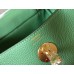 Hermes Lindy Mini Bag In Vert Criquet Clemence Leather GHW