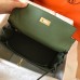 Hermes Kelly Retourne 28 Handmade Bag In Canopee Clemence Leather