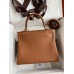 Hermes Kelly Retourne 28 Handmade Bag In Gold Clemence Leather