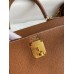 Hermes Kelly Retourne 28 Handmade Bag In Gold Clemence Leather